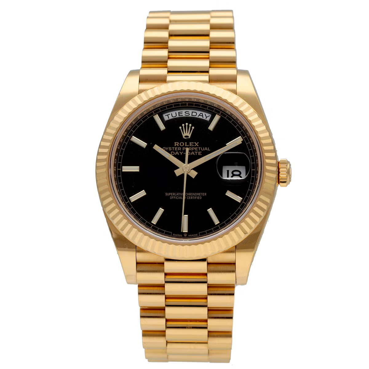 【中古AB】 ロレックス 時計 デイデイト40 228238 ブラック文字盤 自動巻き ROLEX